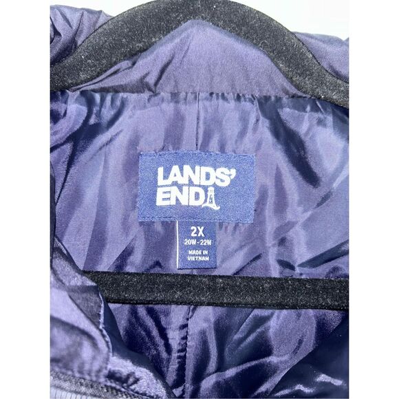 Lands' End Women's insulated puffer vest in navy blue size 2XL 16-36 - Picture 2 of 3
